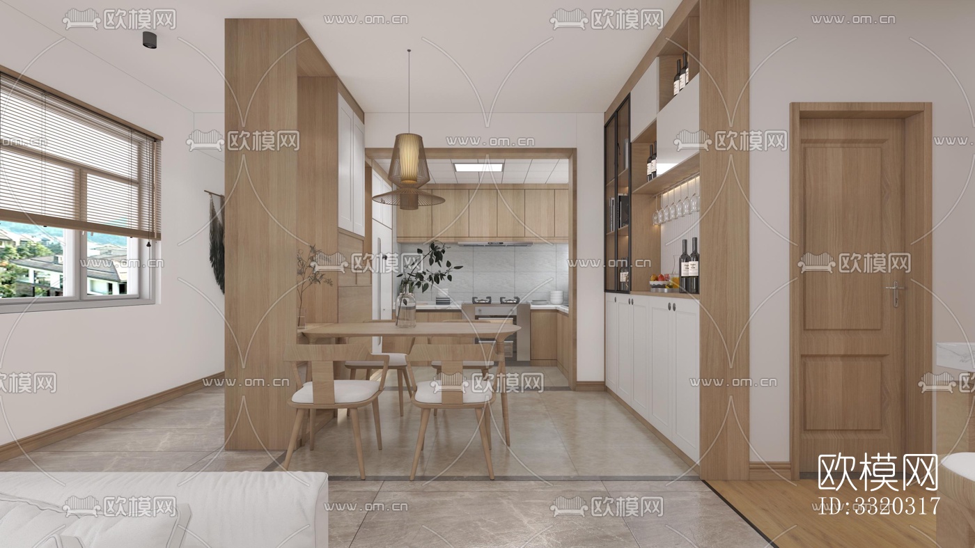 现代客厅效果图下载（渲染图2）