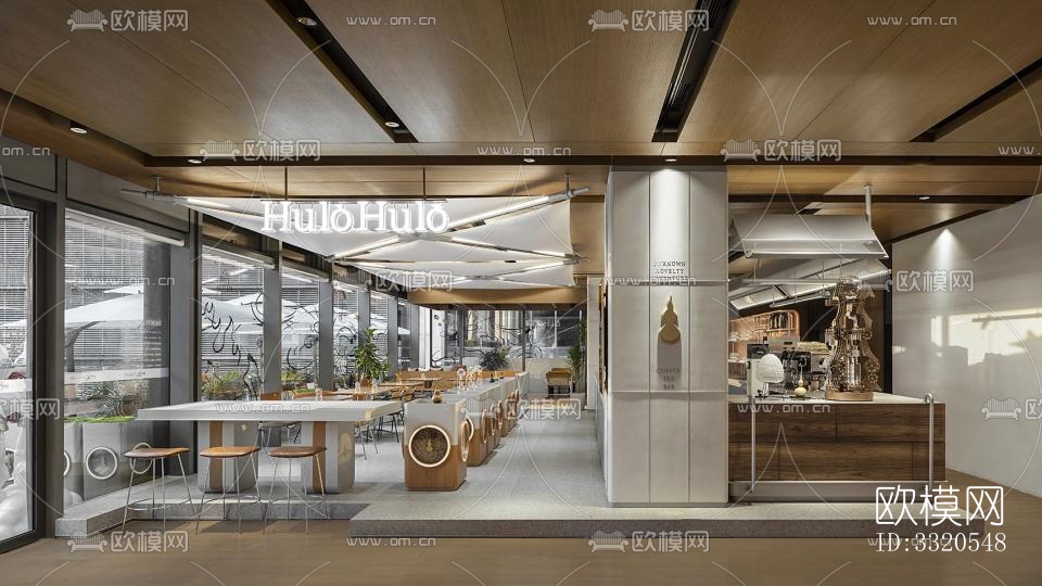 现代咖啡奶茶效果图下载（渲染图9）