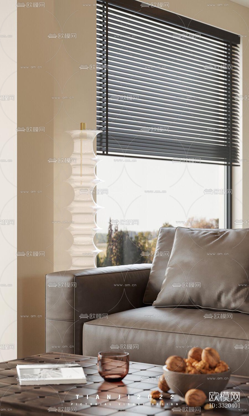 现代客厅效果图下载（渲染图4）