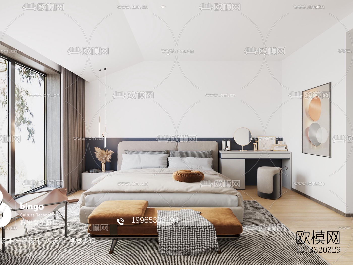 现代客厅效果图下载（渲染图6）