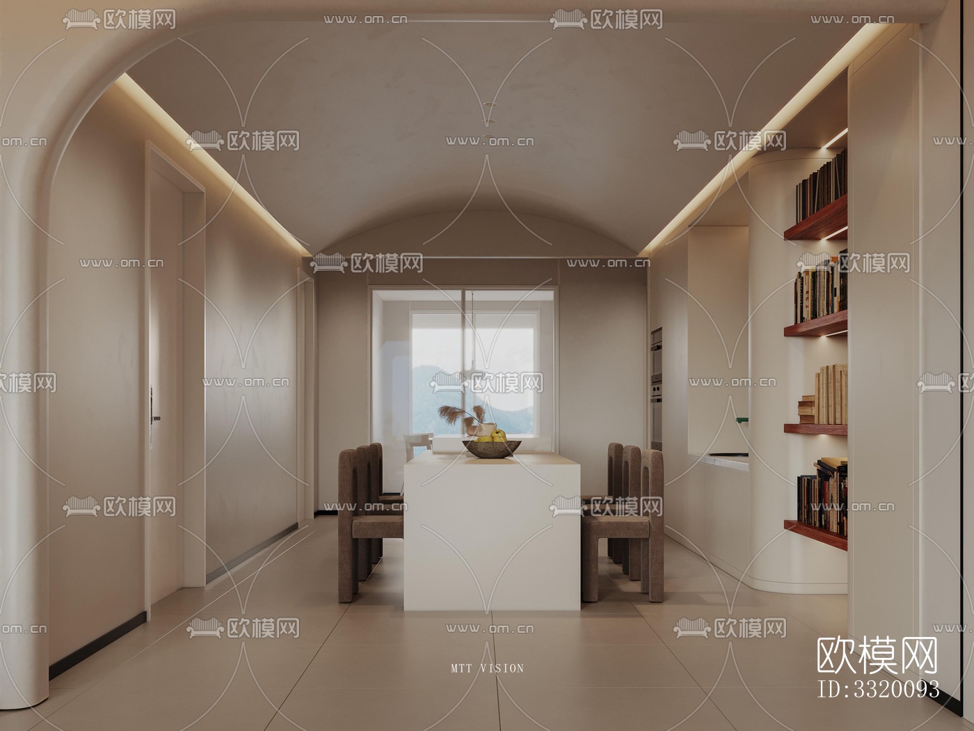 现代客厅效果图下载（渲染图4）