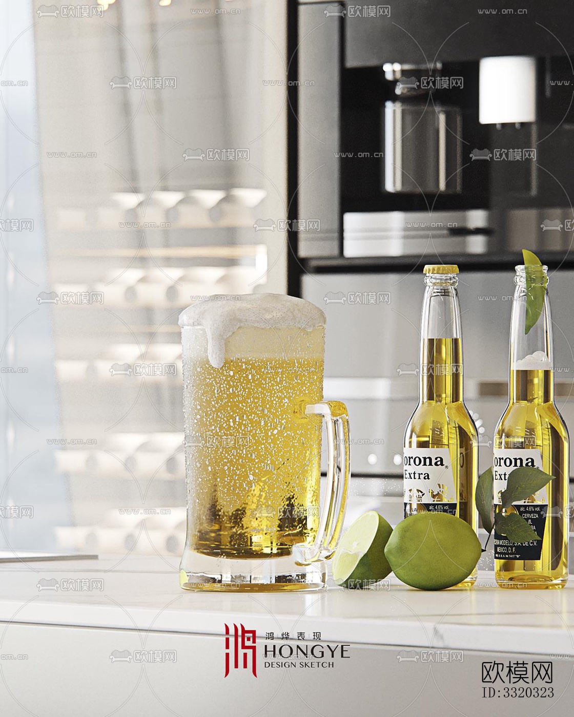 现代客厅效果图下载（渲染图6）