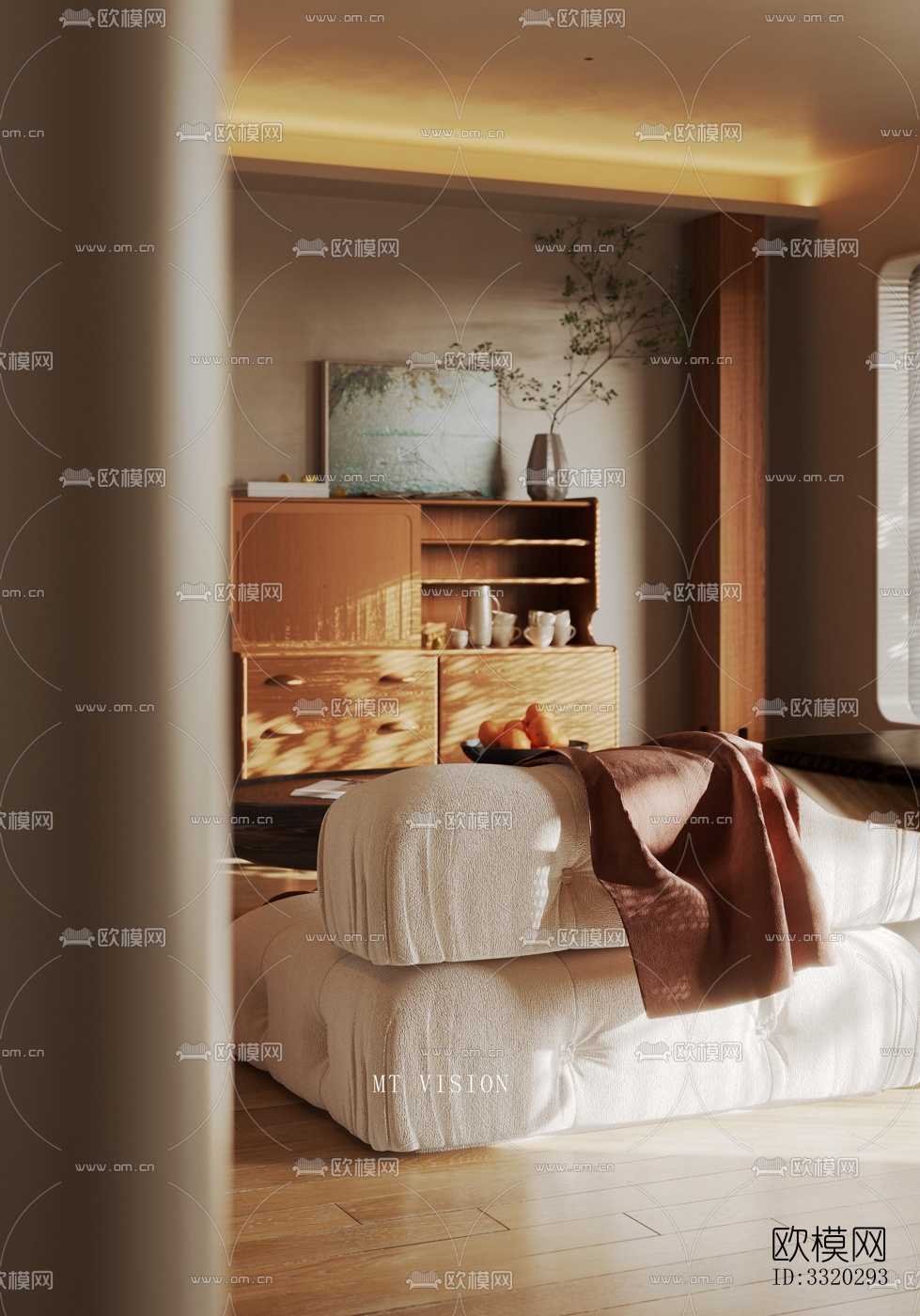 现代客厅效果图下载（渲染图7）