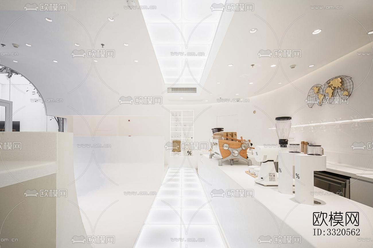 现代咖啡奶茶效果图下载（渲染图1）