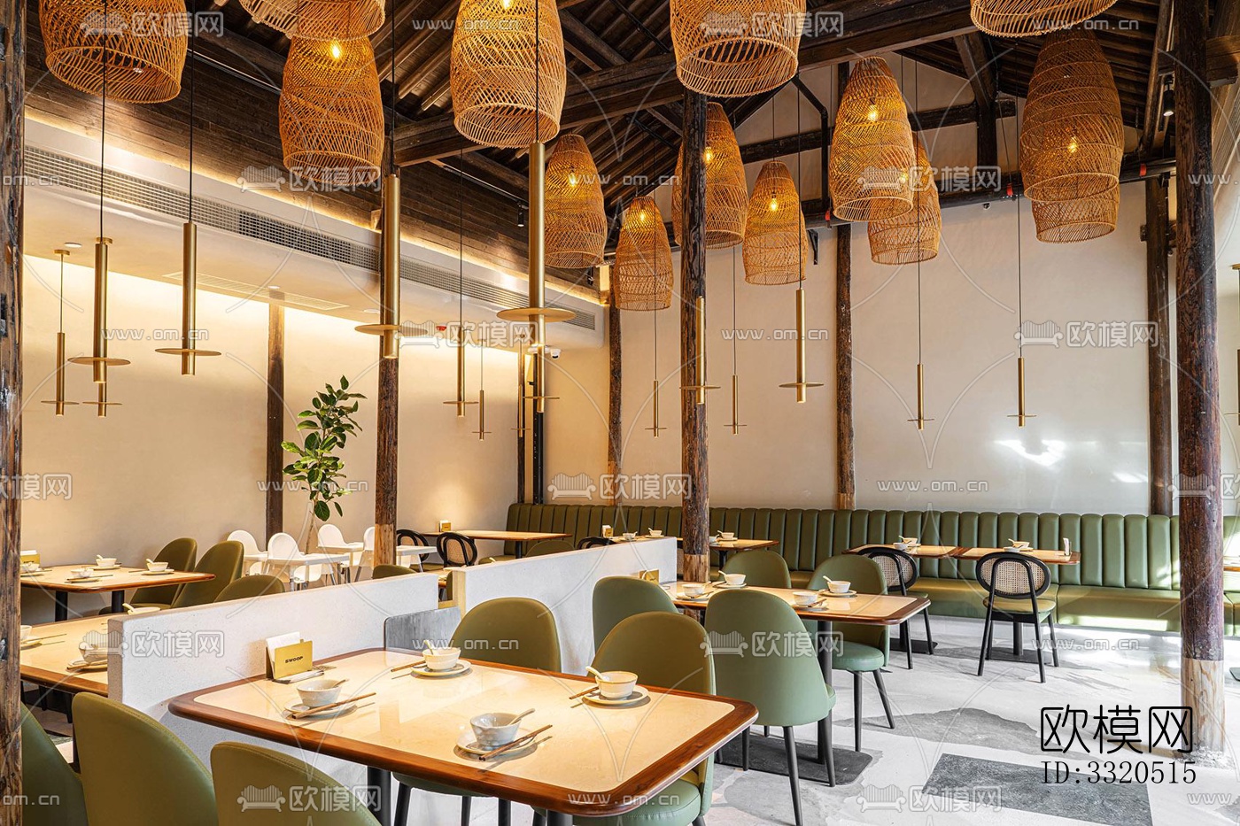 原木风咖啡奶茶效果图下载（渲染图4）