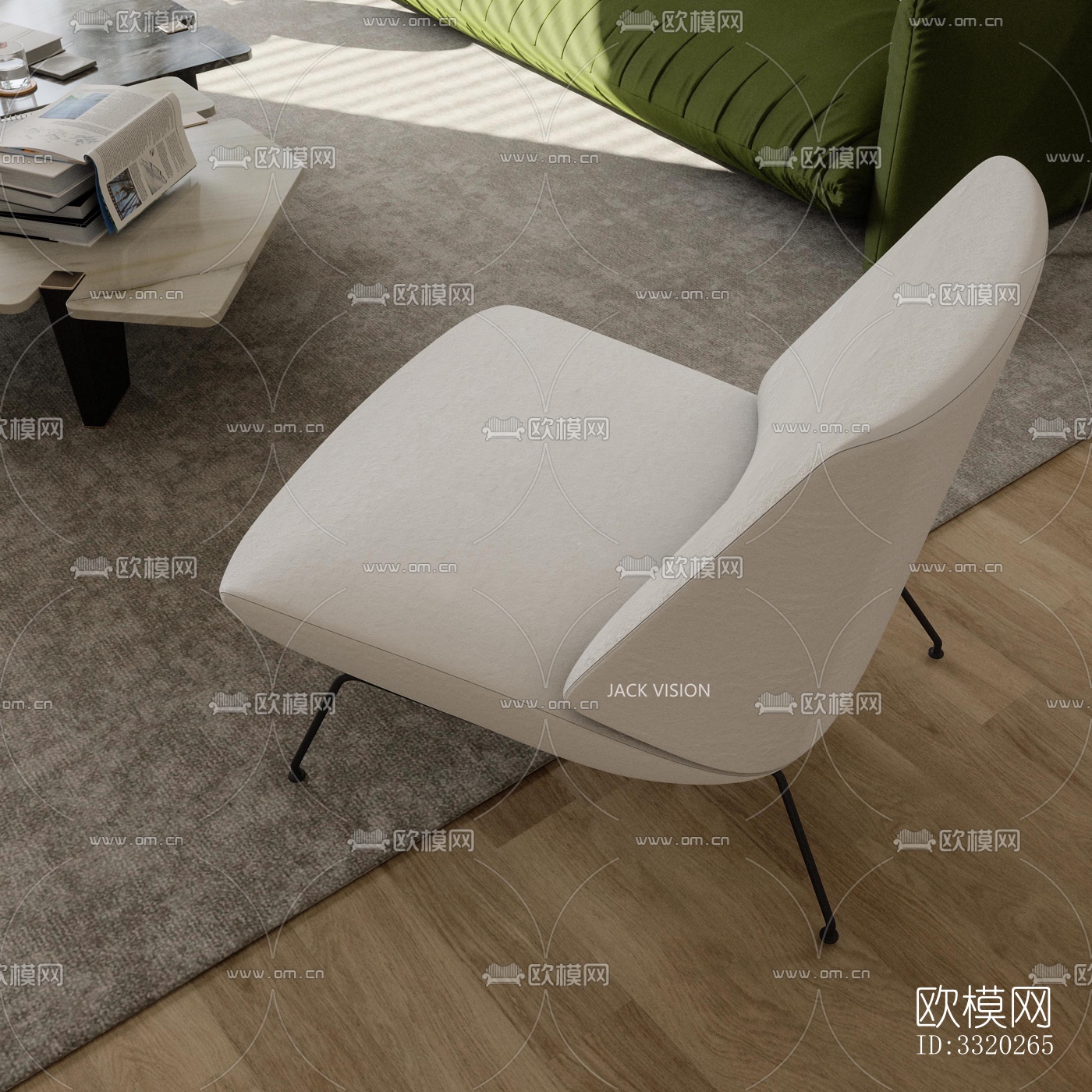 现代客厅效果图下载（渲染图3）