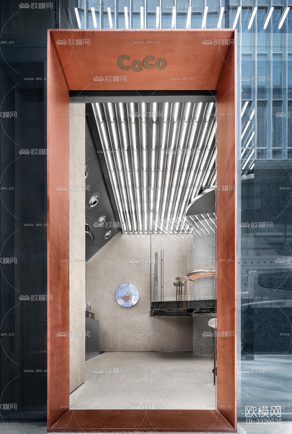 现代咖啡奶茶效果图下载（渲染图3）