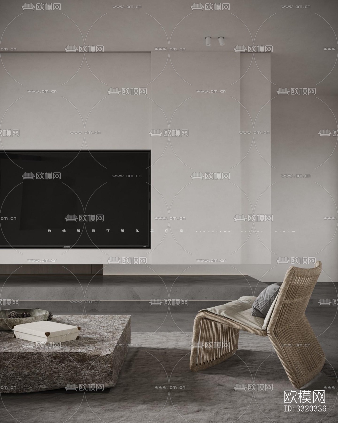 现代客厅效果图下载（渲染图7）