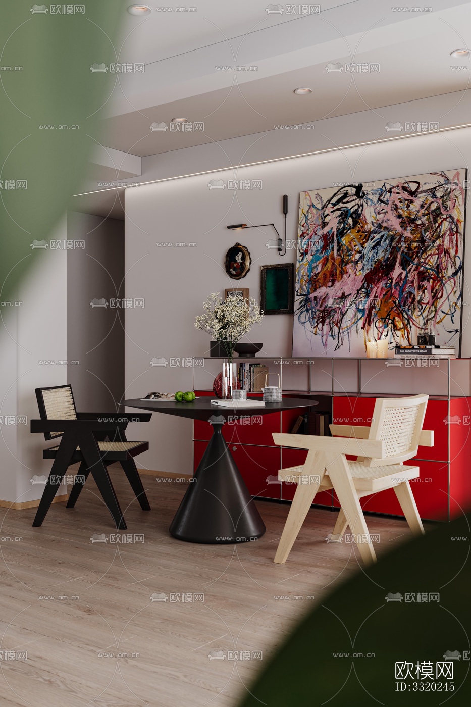 现代客厅效果图下载（渲染图8）