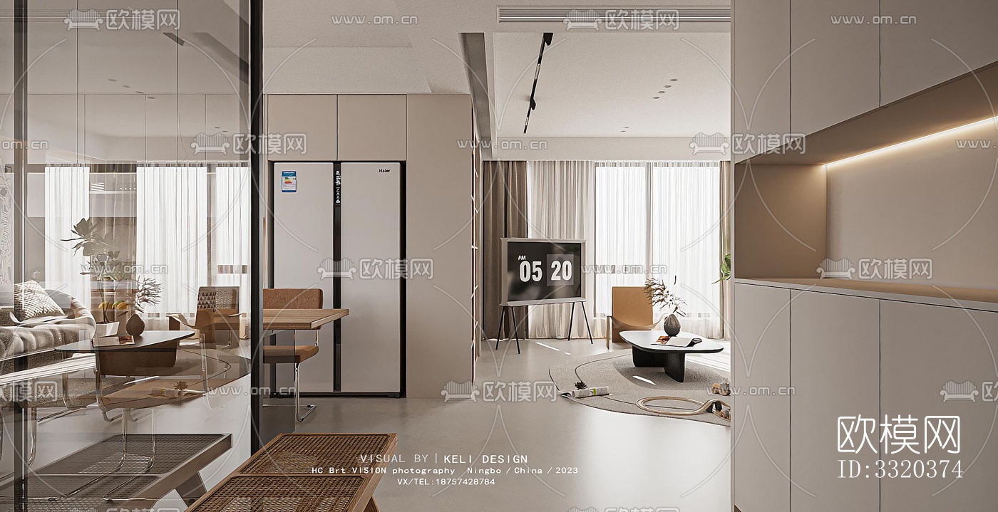 现代客厅效果图下载（渲染图1）