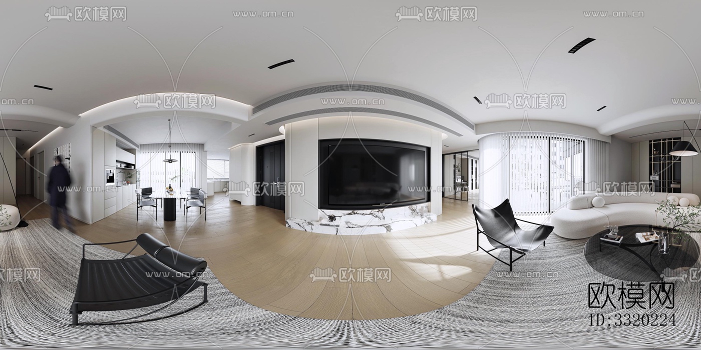 现代客厅效果图下载（渲染图1）