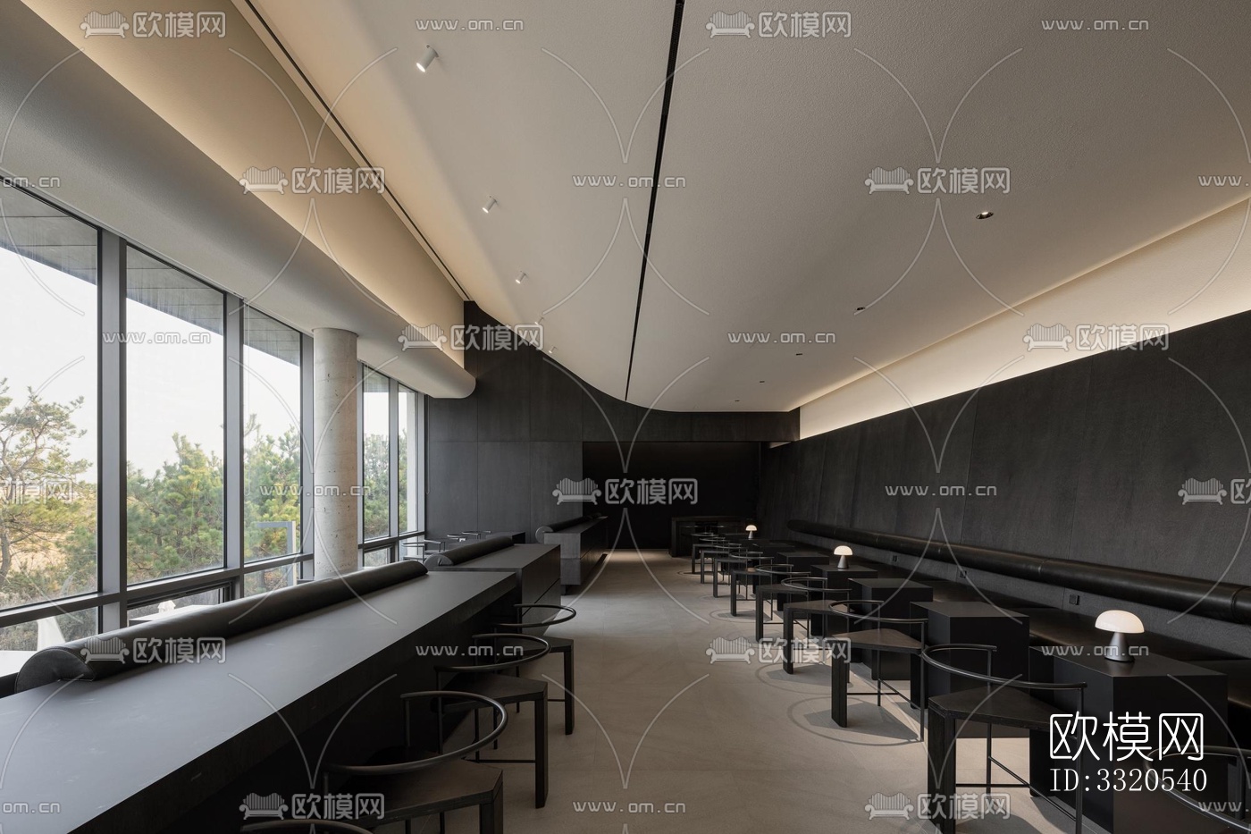 现代咖啡奶茶效果图下载（渲染图2）