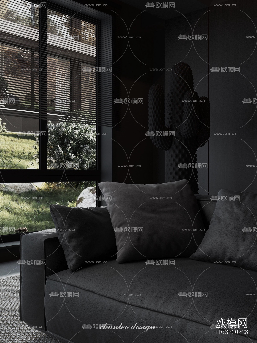 现代客厅效果图下载（渲染图8）