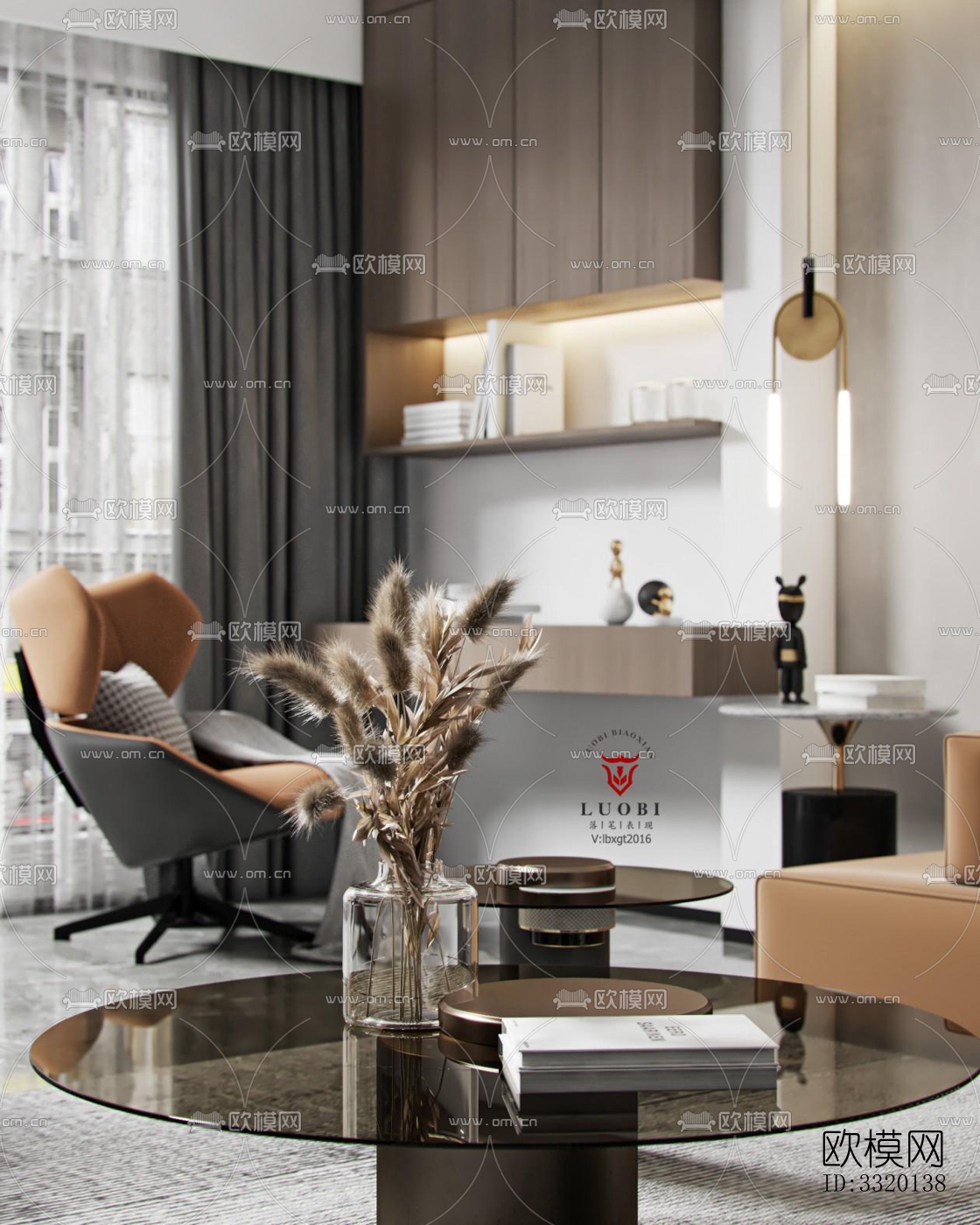 现代客厅效果图下载（渲染图6）