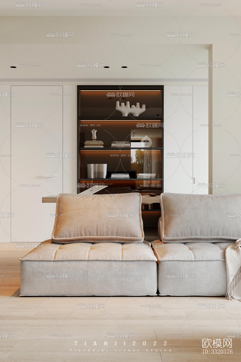 现代客厅效果图下载（渲染图5）