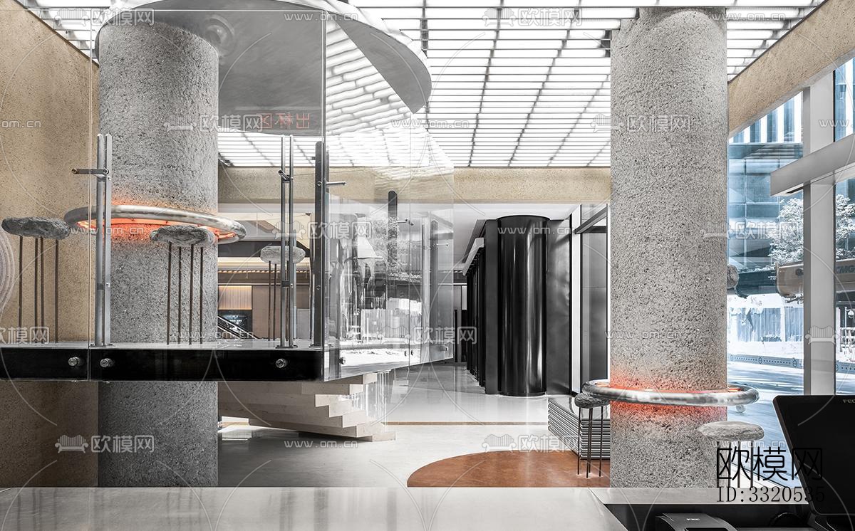 现代咖啡奶茶效果图下载（渲染图5）