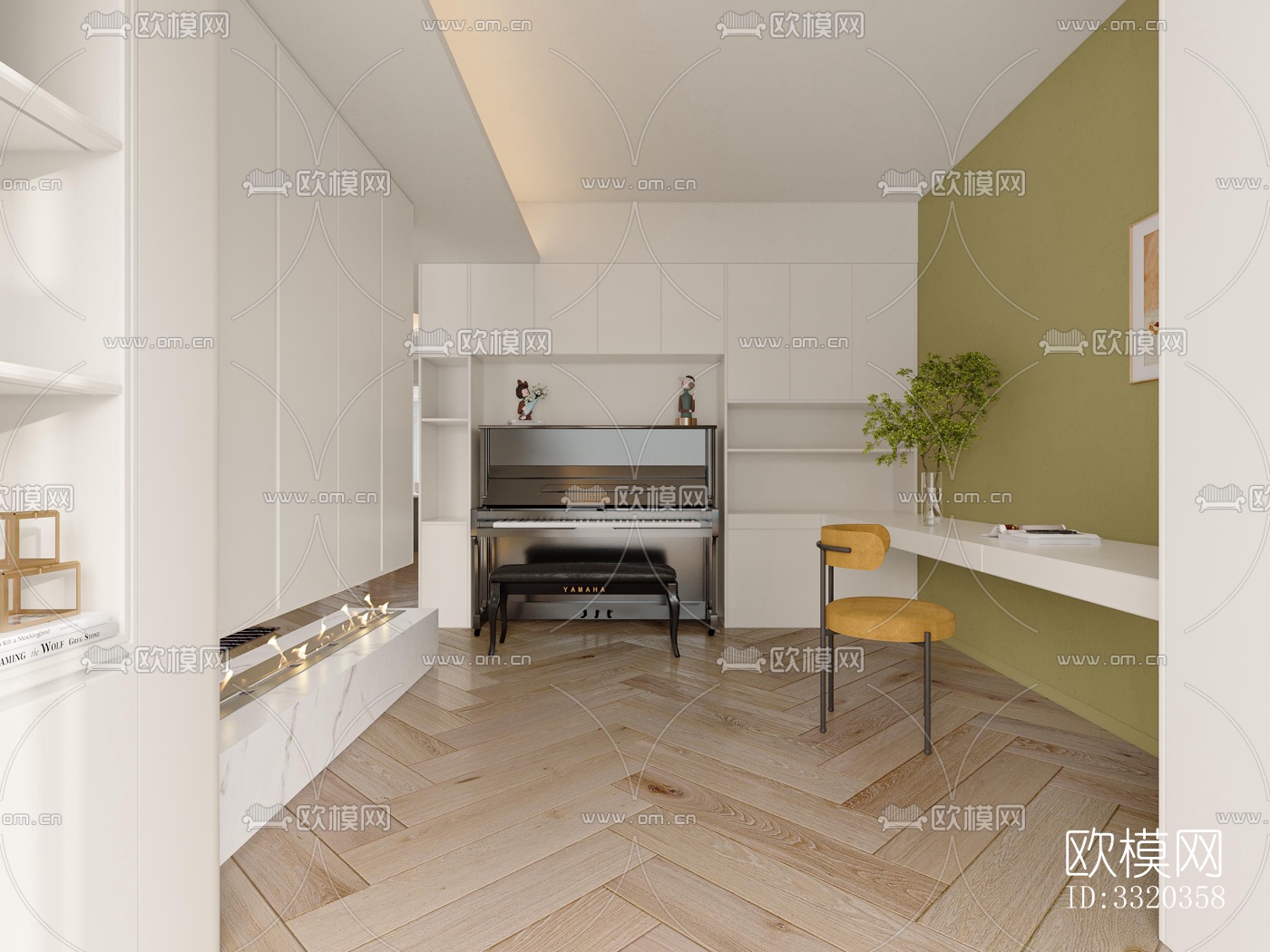 现代客厅效果图下载（渲染图3）