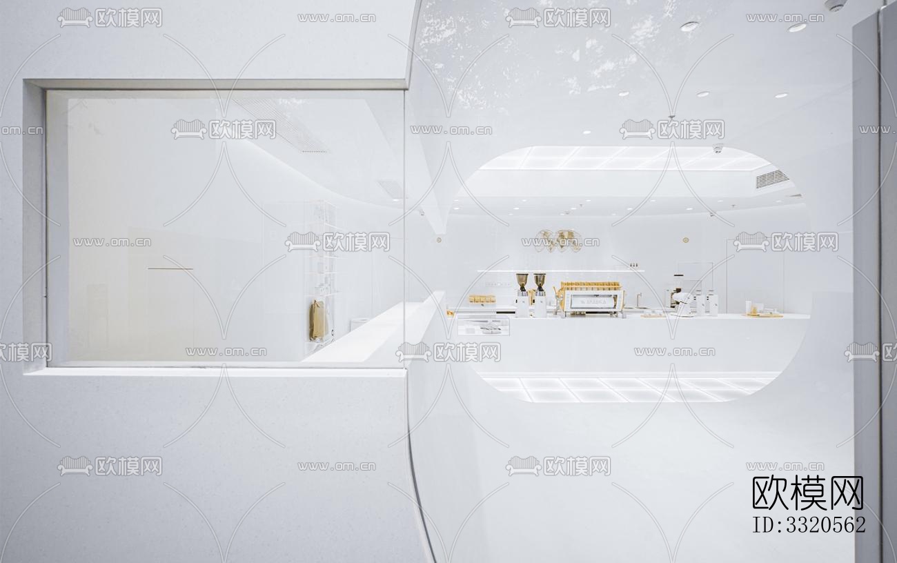 现代咖啡奶茶效果图下载（渲染图3）