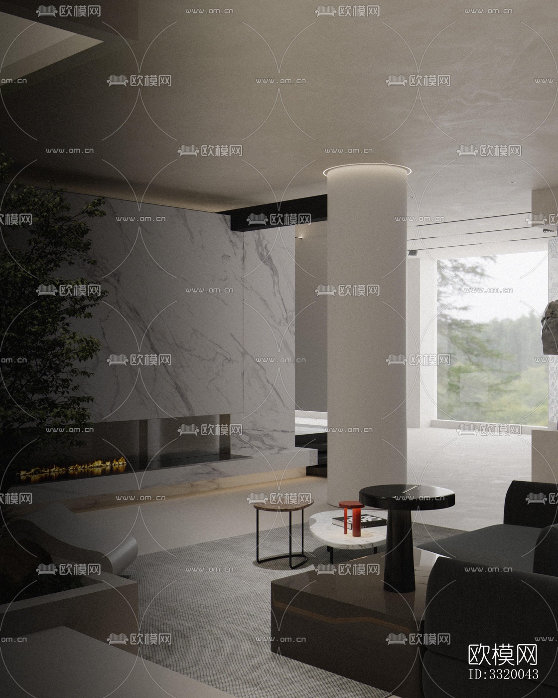 侘寂展览展厅效果图下载（渲染图5）