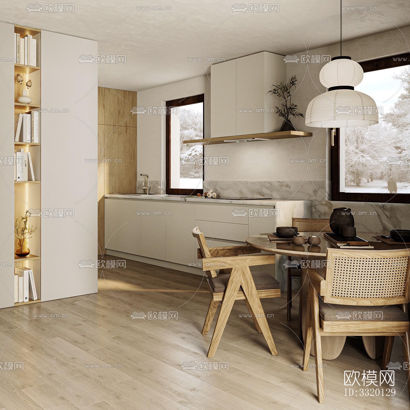 现代客厅效果图下载（渲染图3）