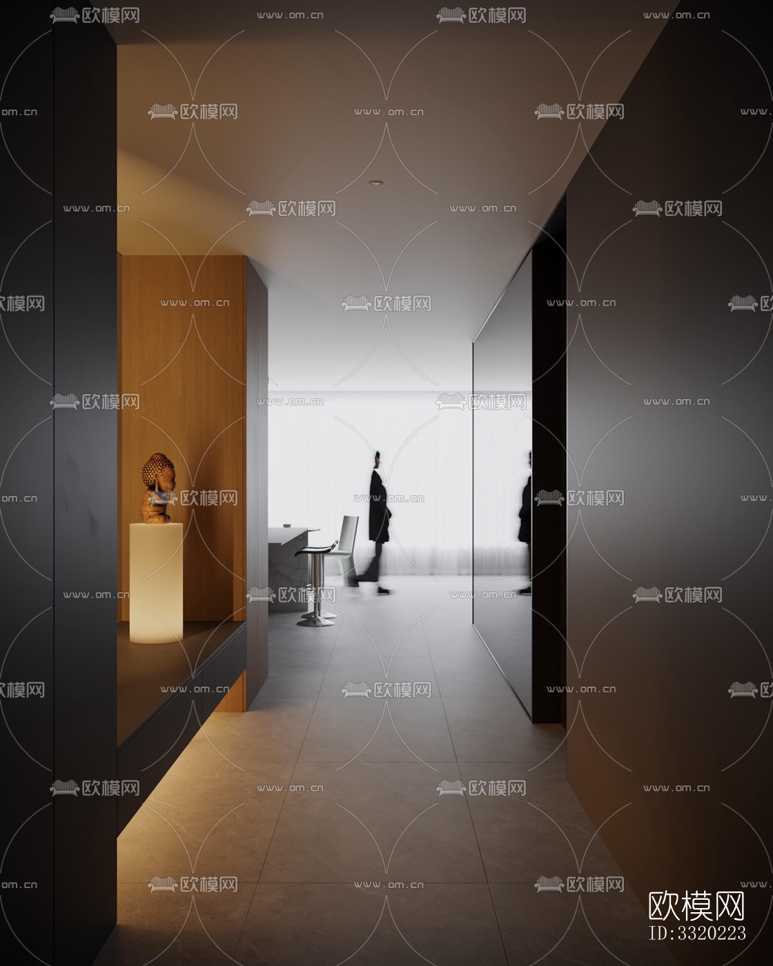 现代客厅效果图下载（渲染图2）