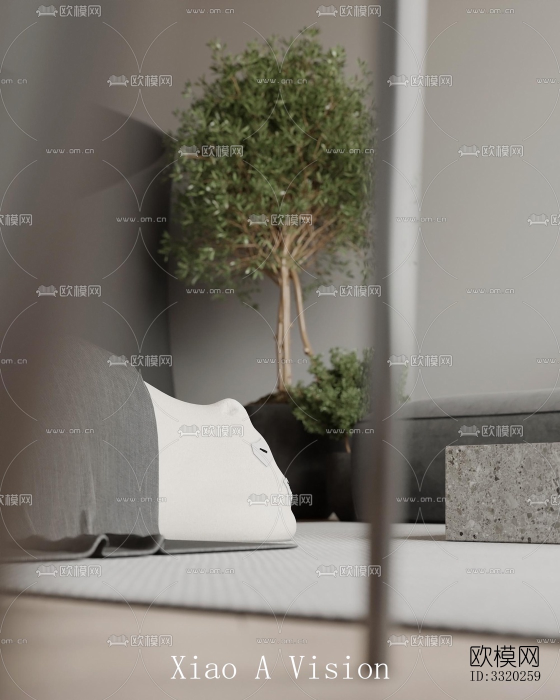 现代客厅效果图下载（渲染图8）