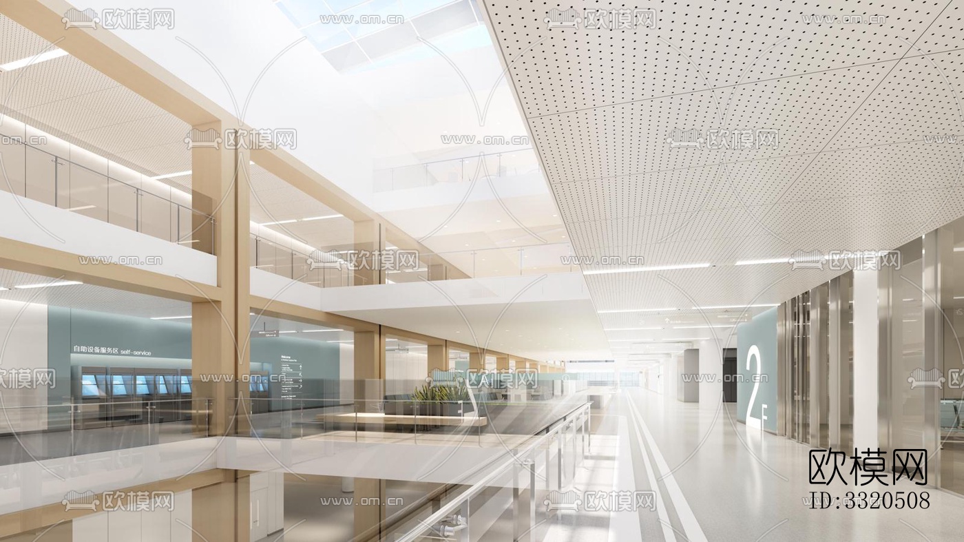 现代医院效果图下载（渲染图4）