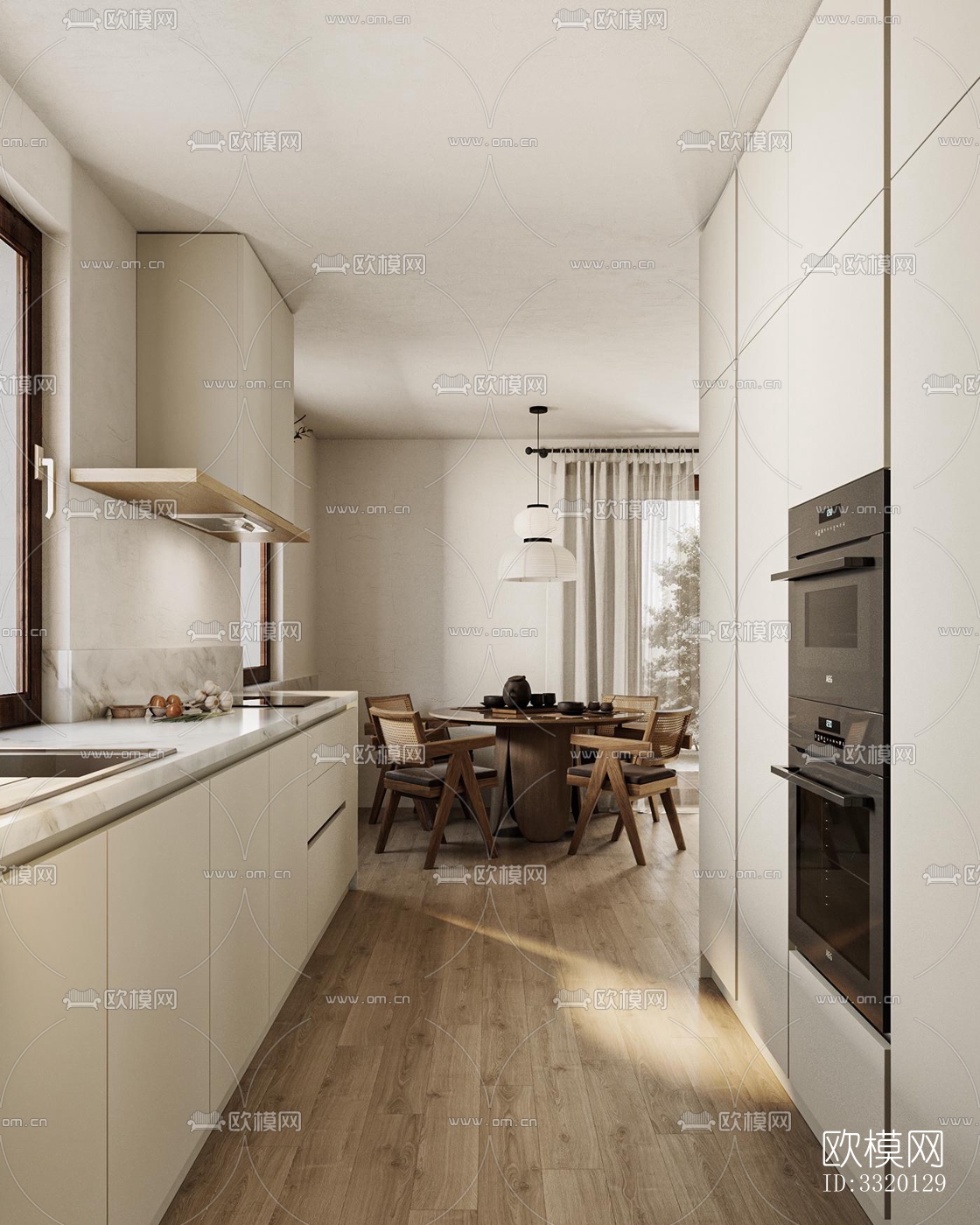 现代客厅效果图下载（渲染图4）