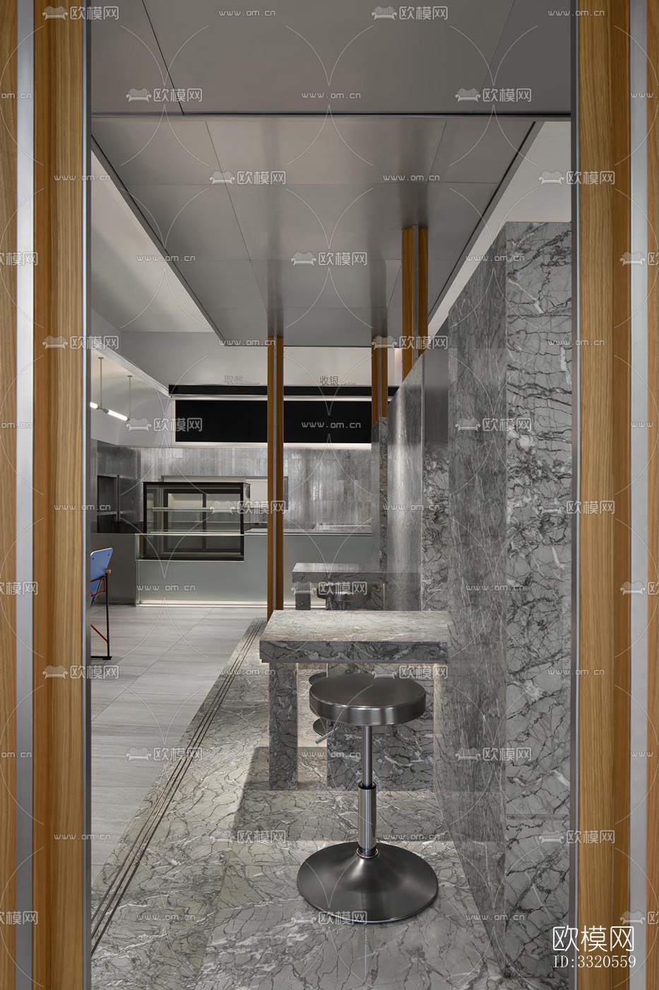 现代咖啡奶茶效果图下载（渲染图14）