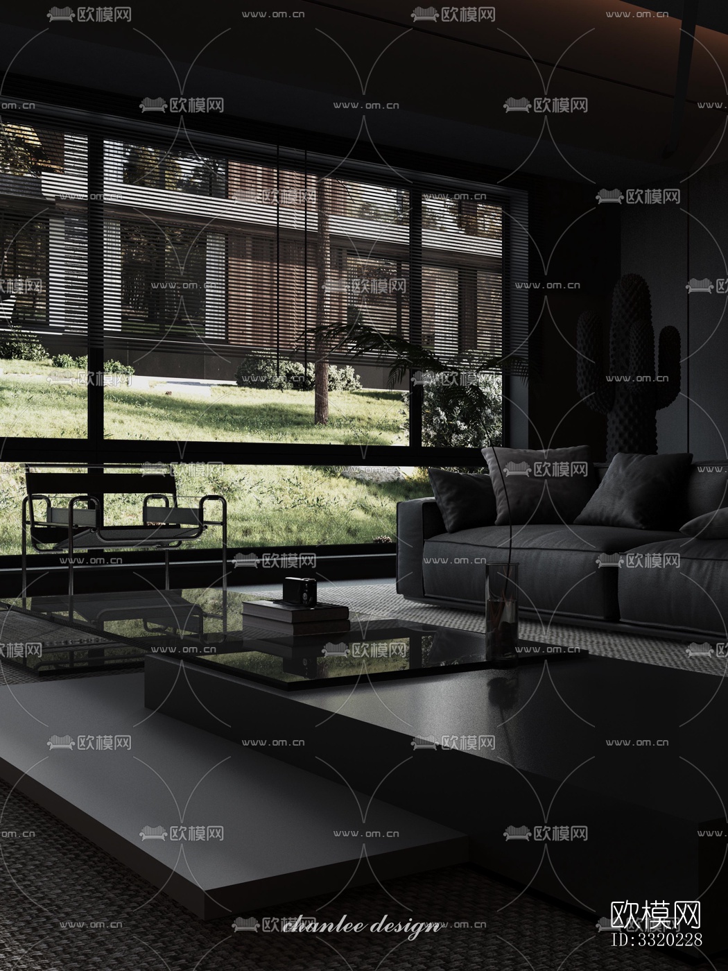 现代客厅效果图下载（渲染图9）