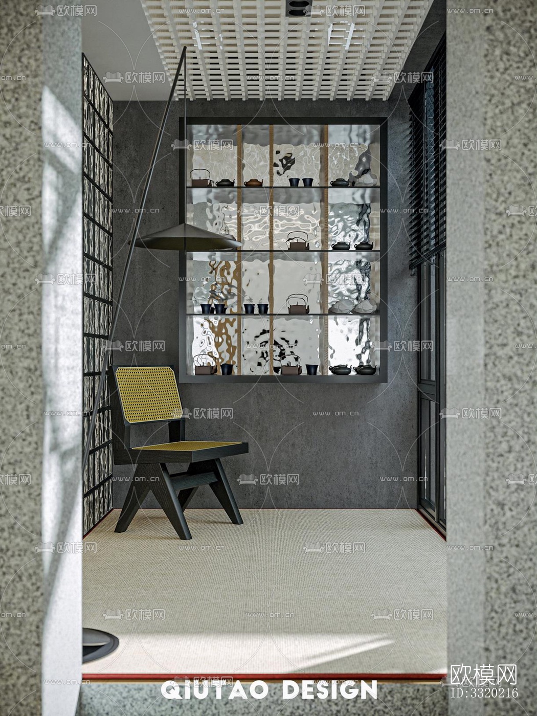 现代客厅效果图下载（渲染图4）