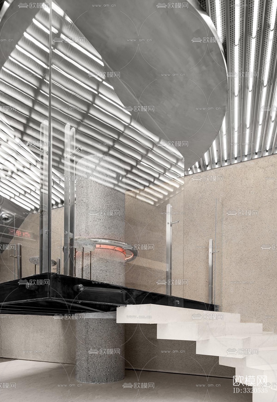 现代咖啡奶茶效果图下载（渲染图1）