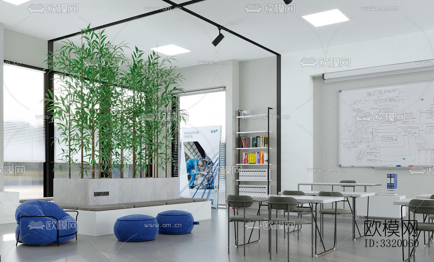 现代展览展厅效果图下载（渲染图2）