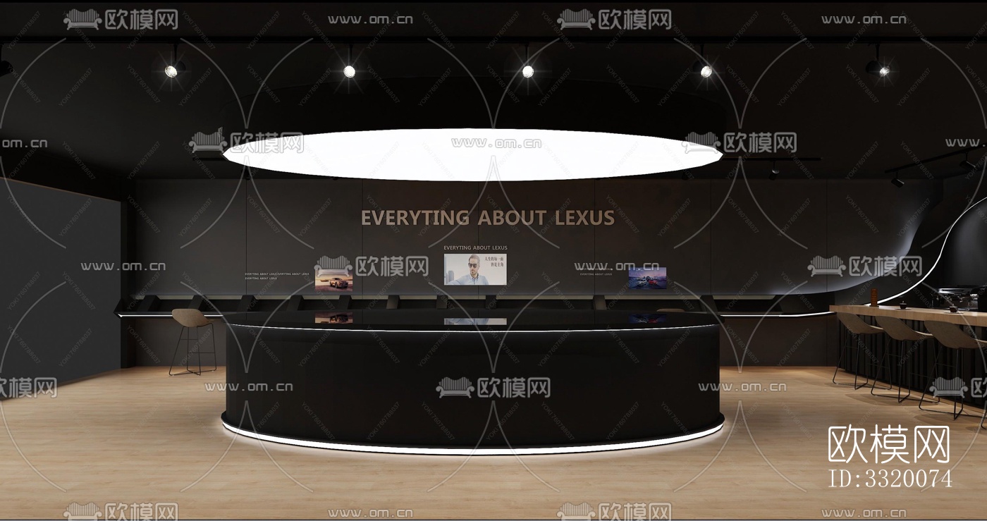 现代展览展厅效果图下载（渲染图1）