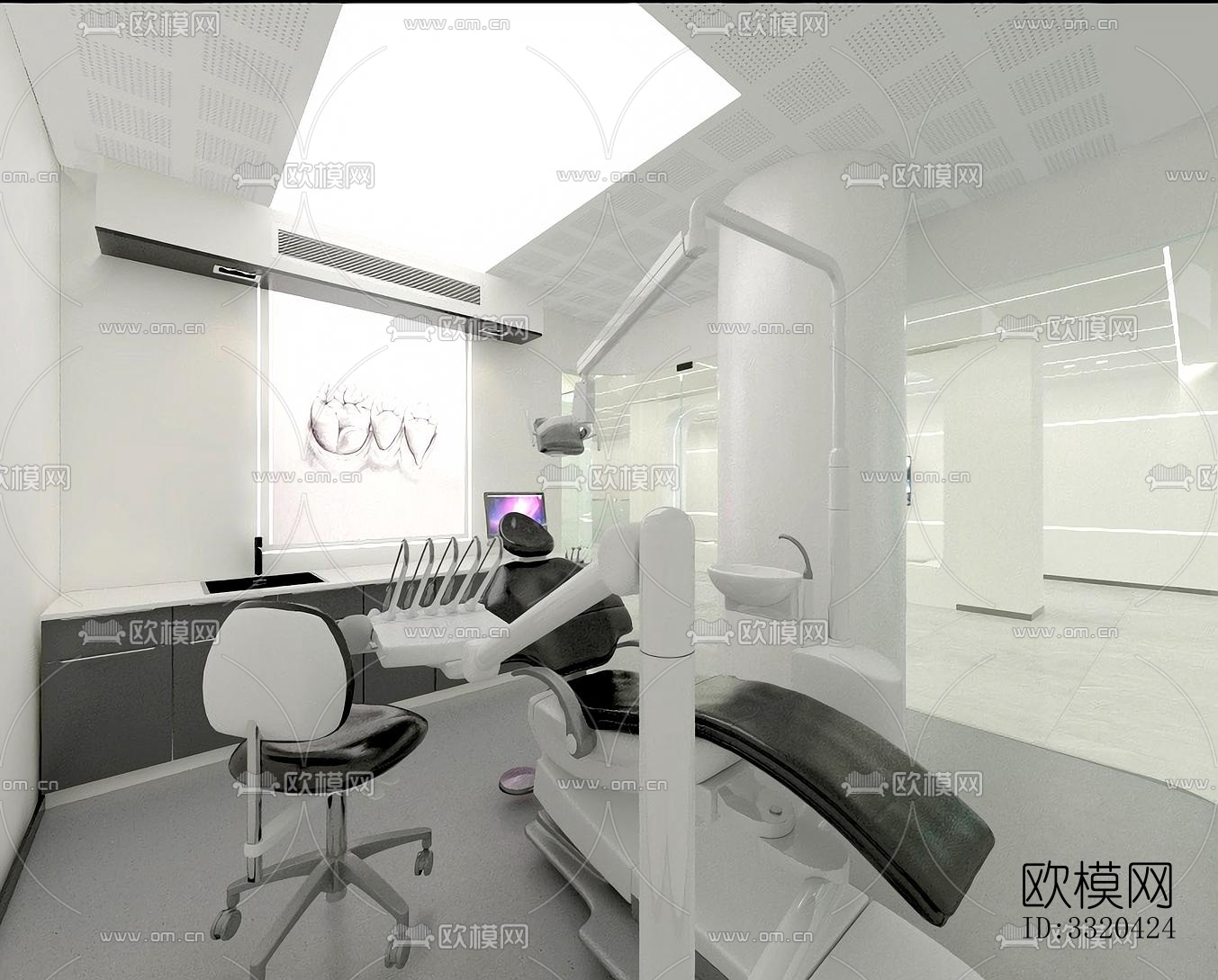 现代医院效果图下载（渲染图2）