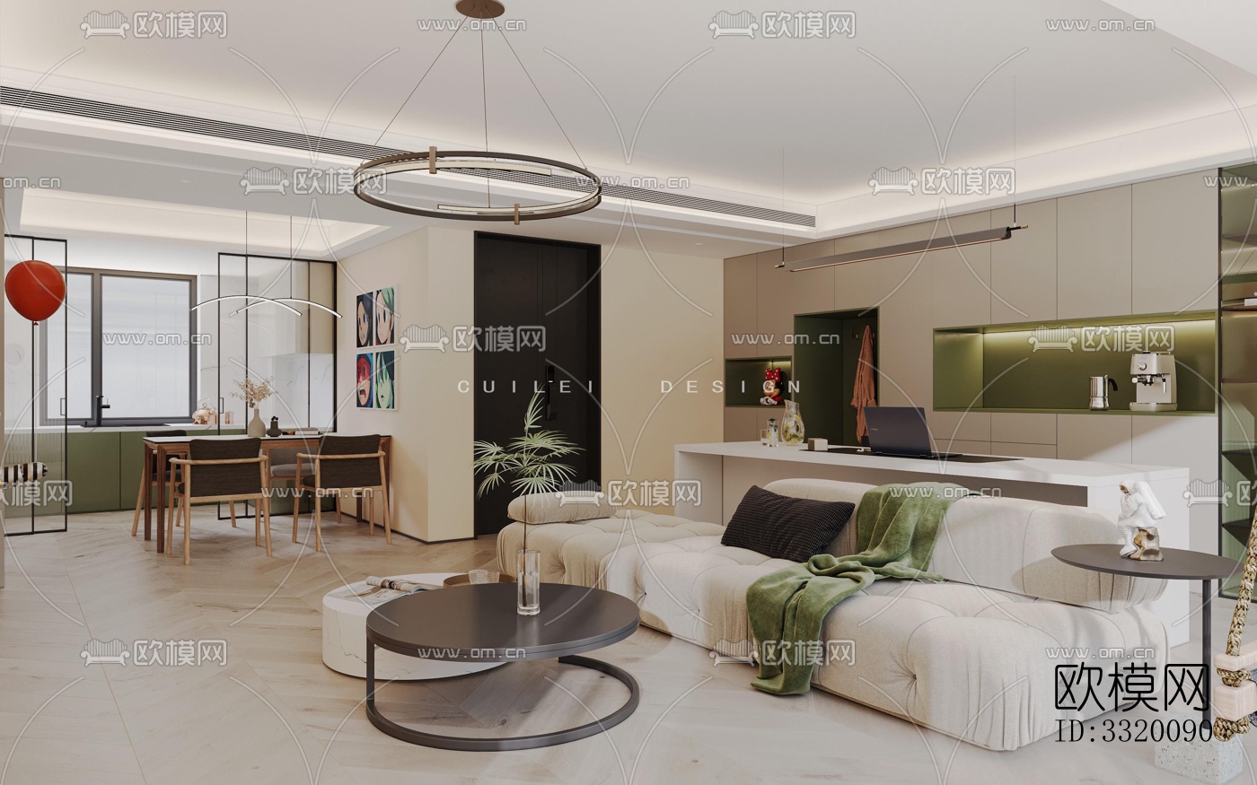 现代客厅效果图下载（渲染图9）