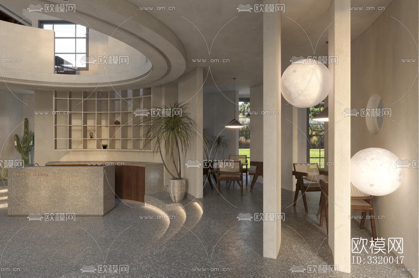 侘寂展览展厅效果图下载（渲染图6）