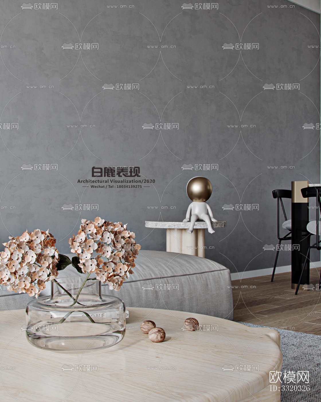 现代客厅效果图下载（渲染图6）