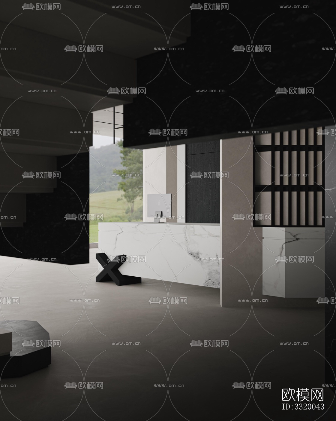 侘寂展览展厅效果图下载（渲染图2）