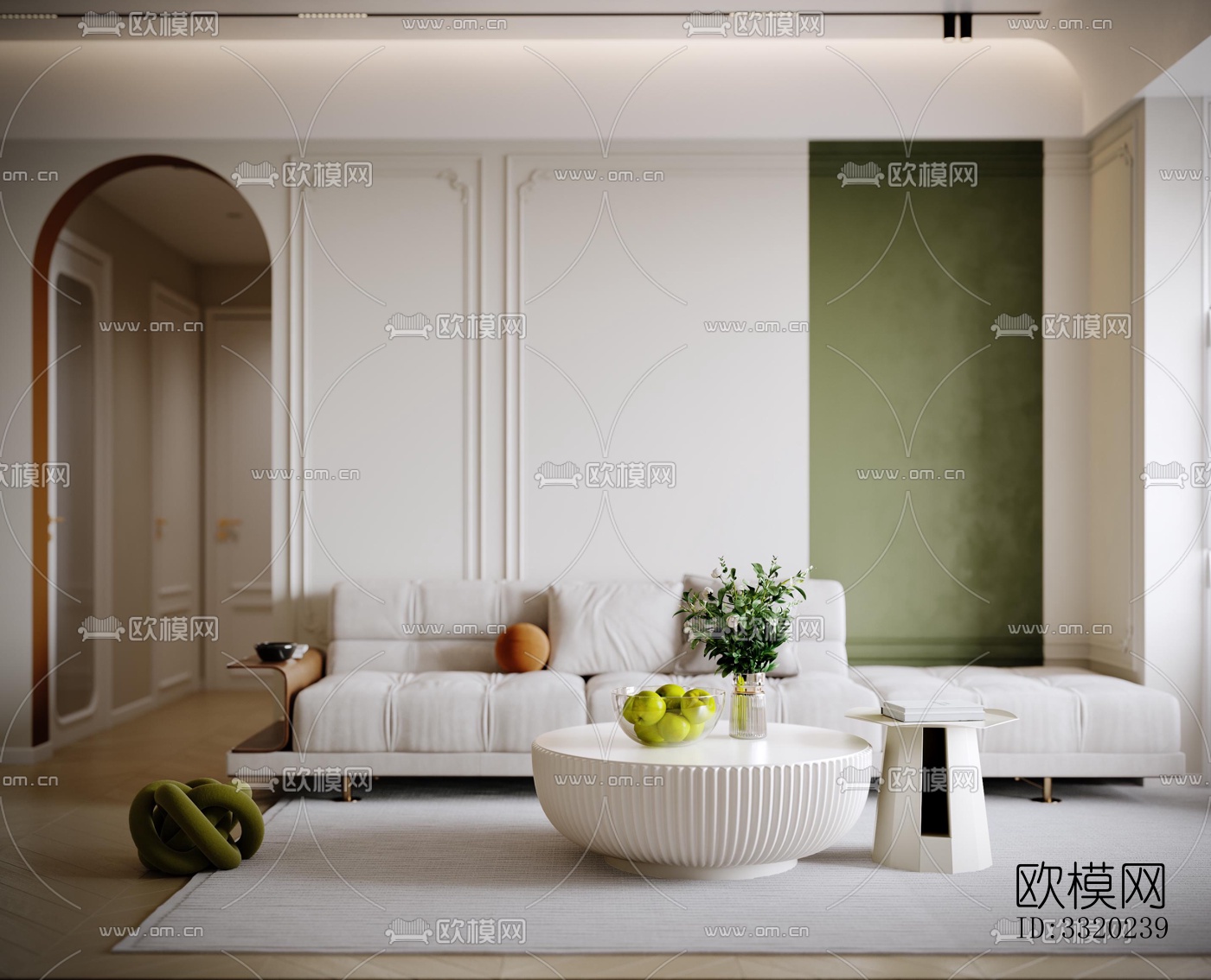 现代客厅效果图下载（渲染图5）