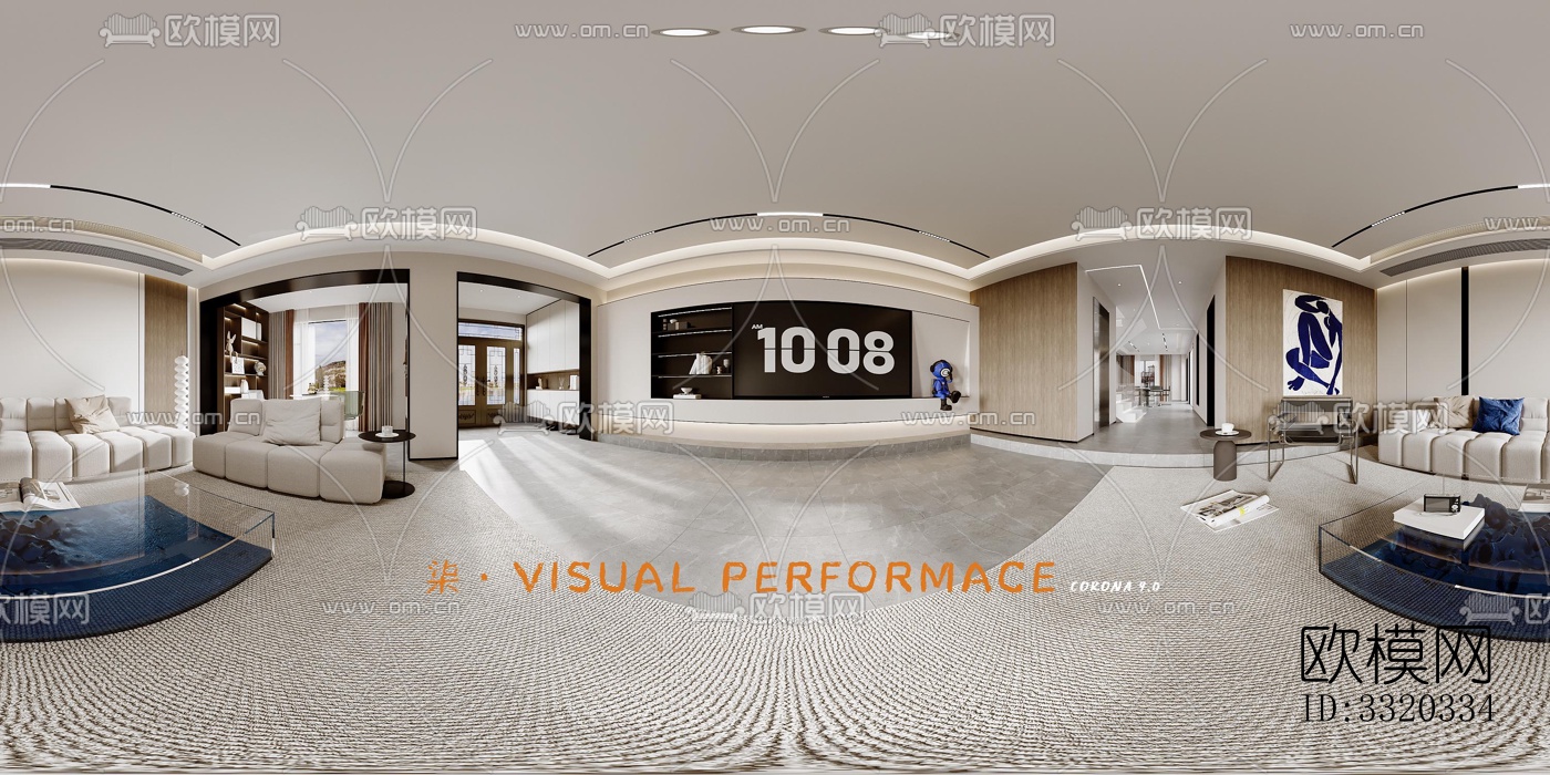 现代客厅效果图下载（渲染图5）