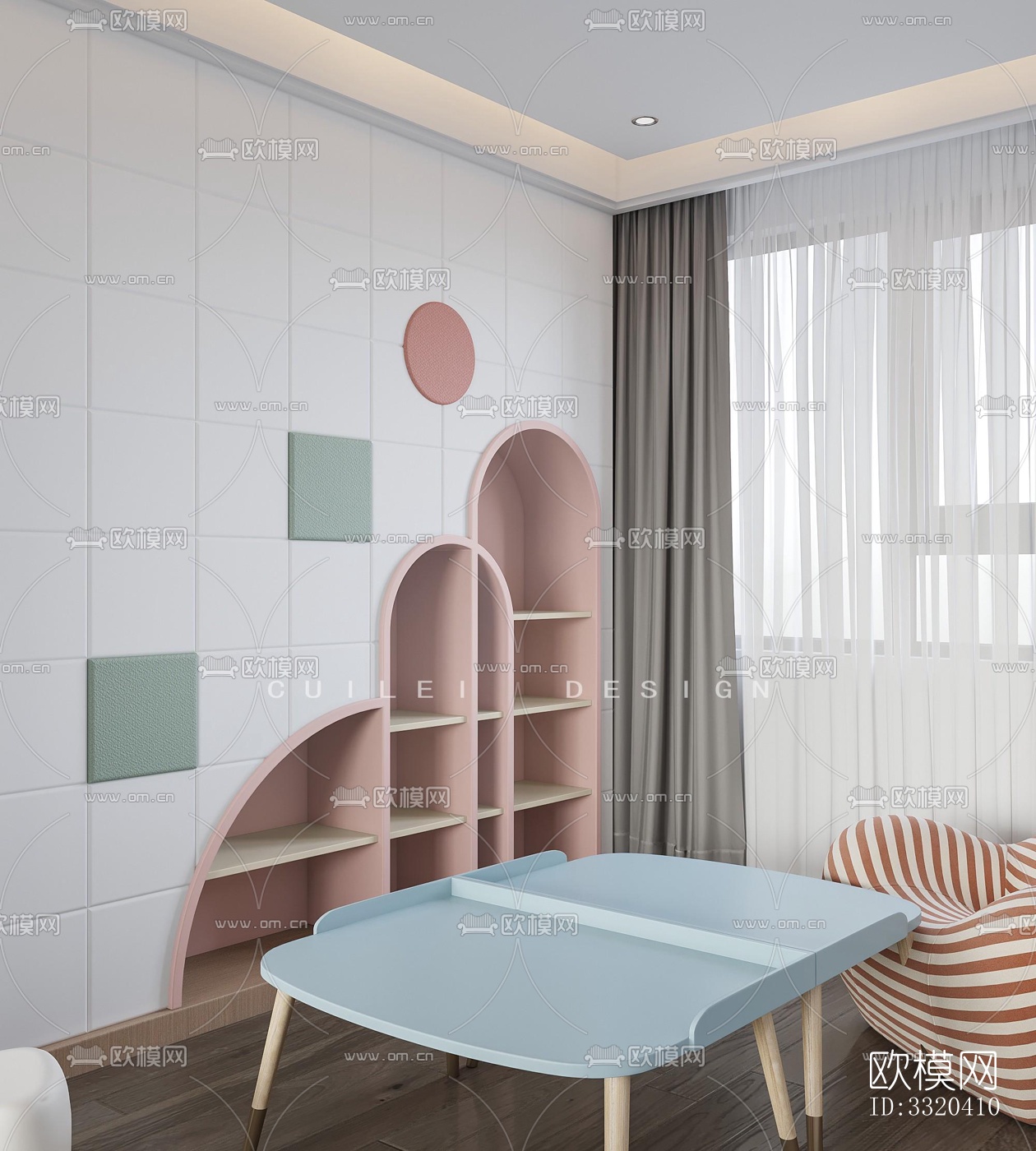 现代客厅效果图下载（渲染图10）