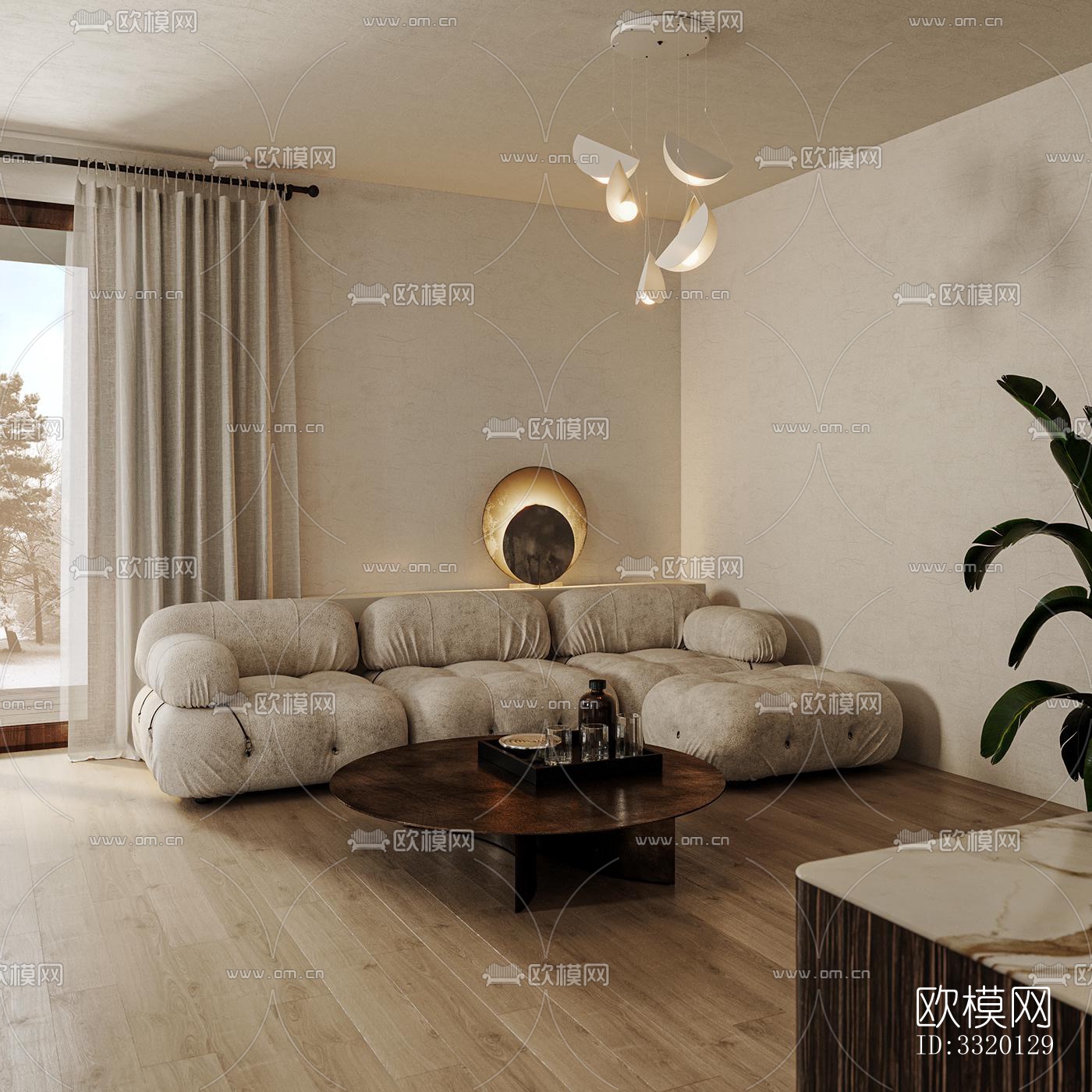 现代客厅效果图下载（渲染图6）