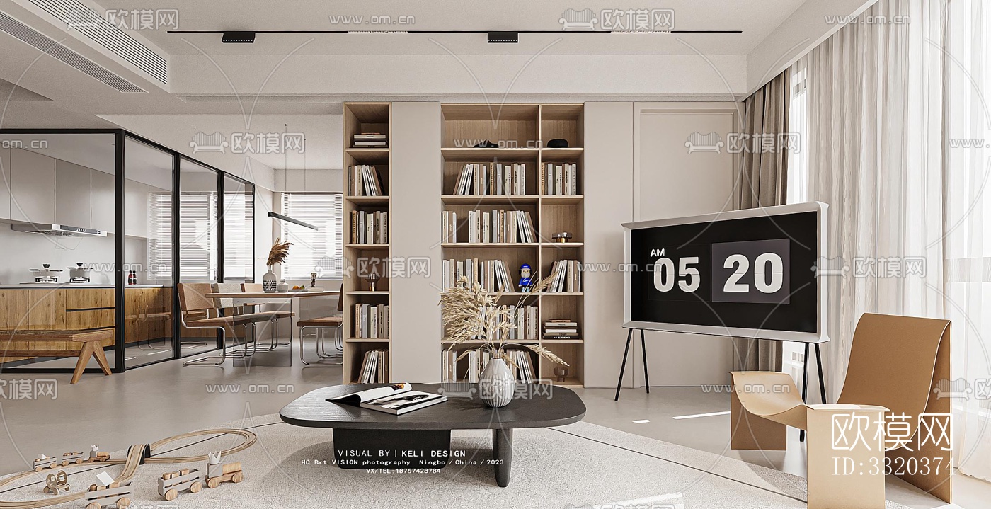 现代客厅效果图下载（渲染图10）