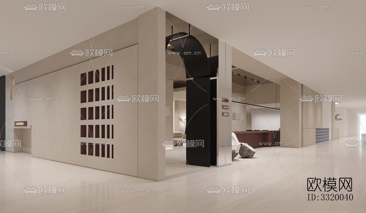 侘寂展览展厅效果图下载（渲染图17）