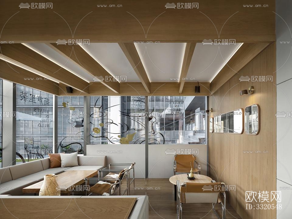 现代咖啡奶茶效果图下载（渲染图12）