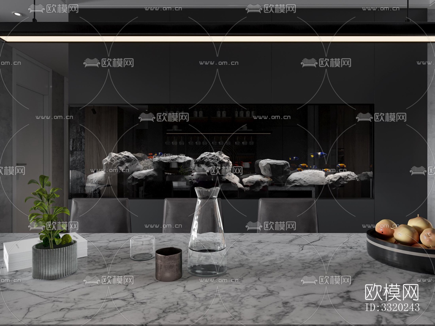 现代客厅效果图下载（渲染图3）