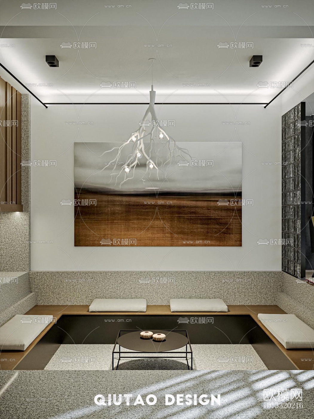 现代客厅效果图下载（渲染图7）