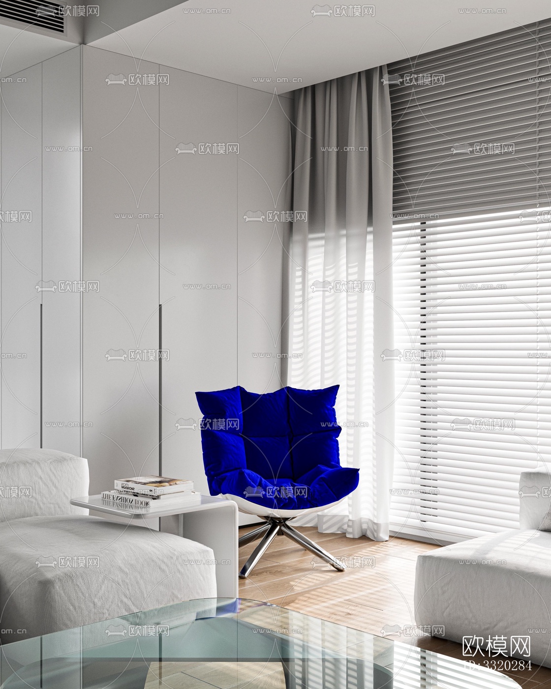 现代客厅效果图下载（渲染图1）