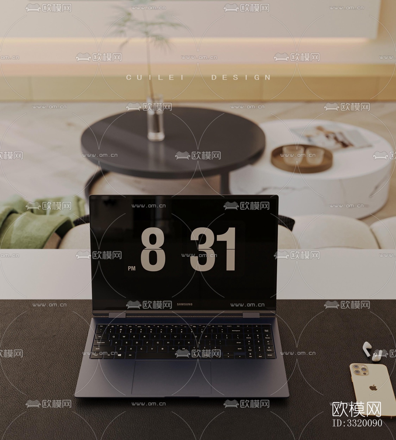 现代客厅效果图下载（渲染图10）